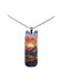 Mosaic Mountain Sunrise Necklace | Stainless Steel Chain Pendant | Light Years