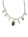 Romantic Floral Charm Necklace | Matte Silver Chain Beaded | Light Years