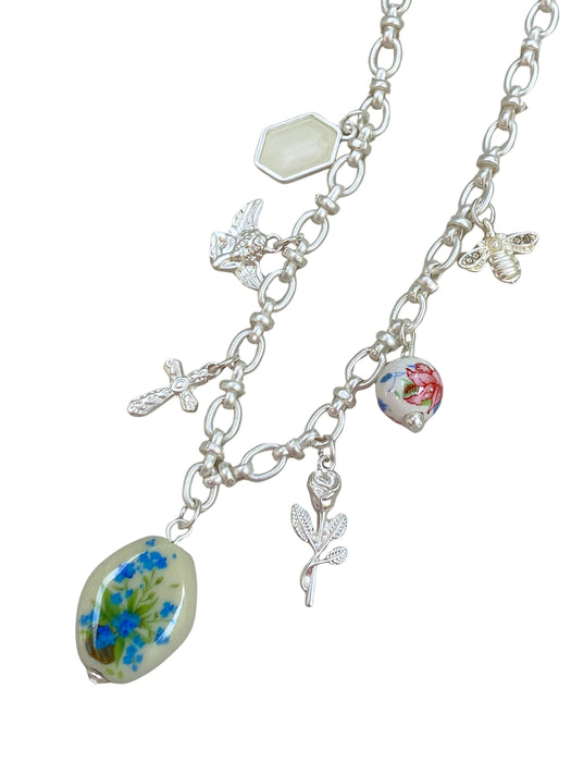 Romantic Floral Charm Necklace