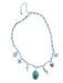 Romantic Floral Charm Necklace | Matte Silver Chain Beaded | Light Years