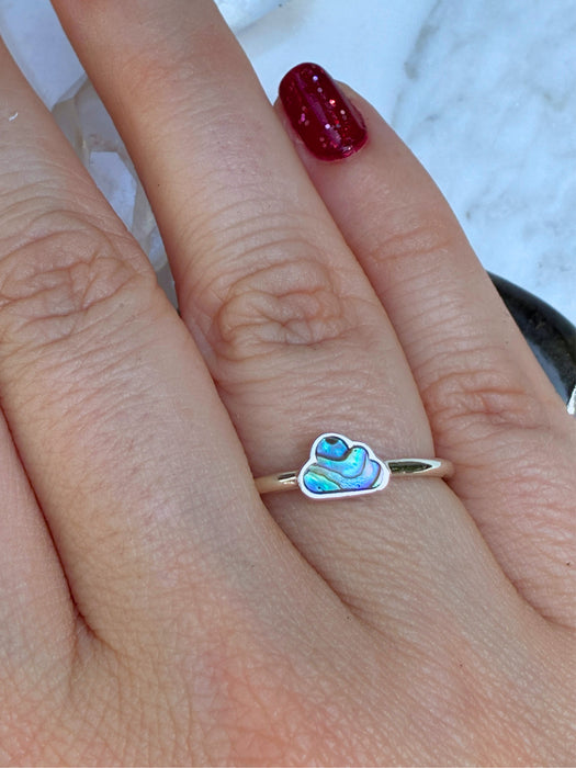 Abalone Cloud Ring | Sterling Silver Size 4 5 6 7 8 9 10 | Light Years