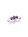 Triple Cut Amethyst Ring | Sterling Silver Size 5 6 7 8 9 10 | Light Years