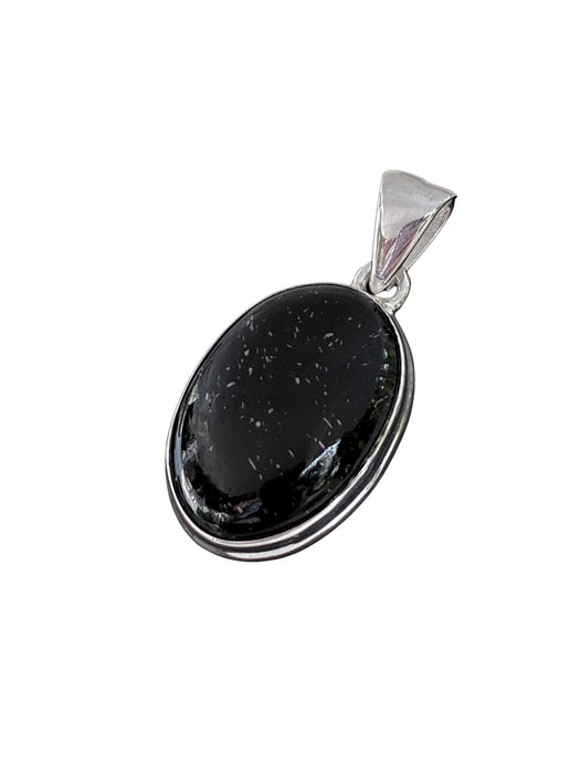 Black Tourmaline Pendant | Sterling Silver Gemstone Necklace | Light Years