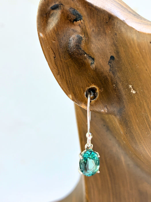 Belgian Teal Fluorite Facet Cut Dangles