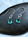 Belgian Teal Fluorite Facet Cut Dangles | Sterling Silver Earrings | Light Years
