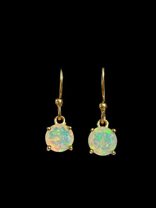 Faceted Ethiopian Opal Dangles | 14kt Gold Vermeil Earrings | Light Years