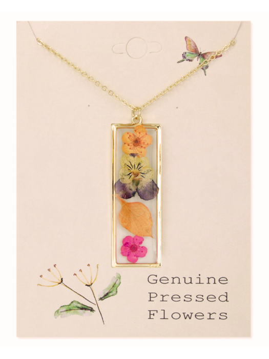 Tropical Dried Flowers Necklace