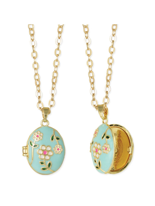 Enamel Daisy Locket