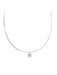 Bezel Set CZ Charm Collar Necklace | Gold Silver Plated Pendant | Light Years