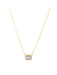 Bezel Set CZ Crystal Necklace | Gold Plated Chain Pendant | Light Years