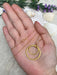 Brushed Double Circle Necklace | Gold Filled Chain | Light Years Jewelry