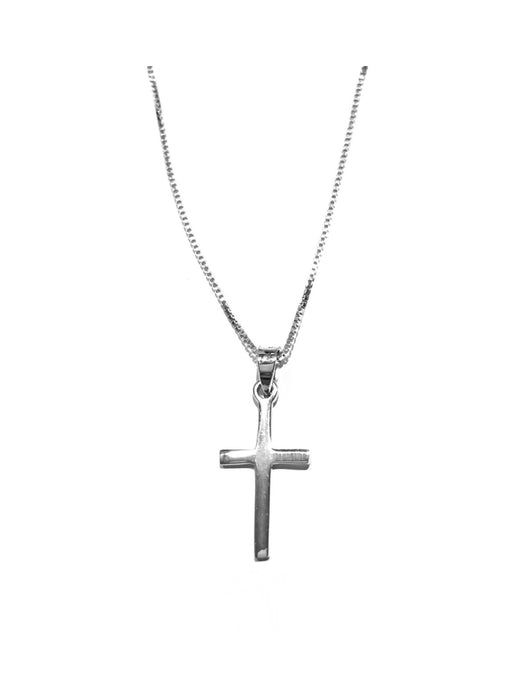 Simple Cross Necklace | Sterling Silver Pendant Chain | Light Years