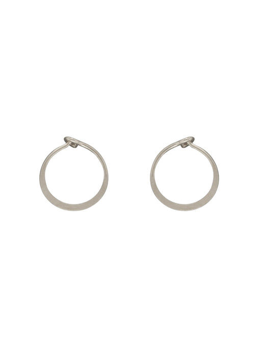 Handcrafted Flat Edge Hoop Earrings | Sterling Silver | Light Years Jewelry