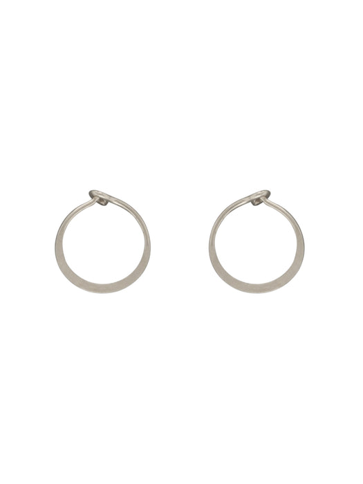 Handcrafted Flat Edge Hoop Earrings | Sterling Silver | Light Years Jewelry