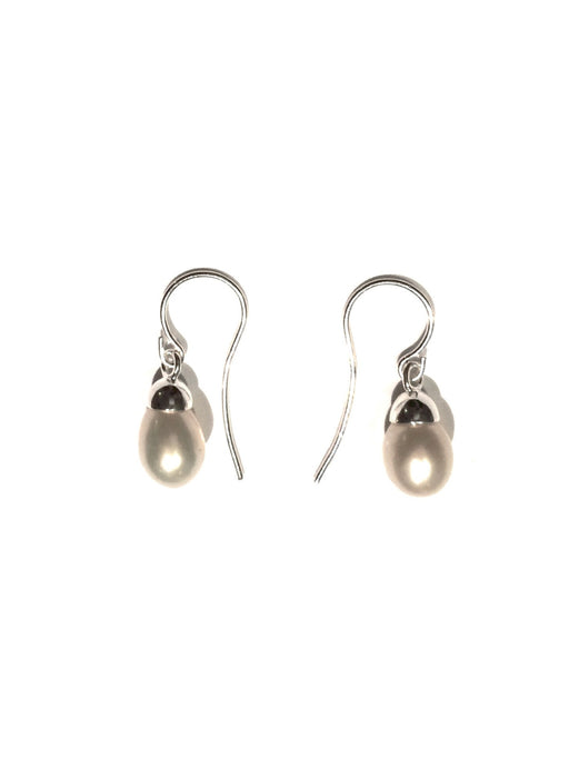 Pearl Drop Earrings | Sterling Silver Dangles | Light Years Jewelry