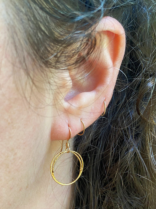 Diamond Cut Circle Dangles | Sterling Silver Gold Filled Earrings | Light Years