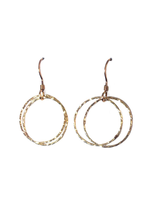 Diamond Cut Circle Dangles | Sterling Silver Gold Filled Earrings | Light Years