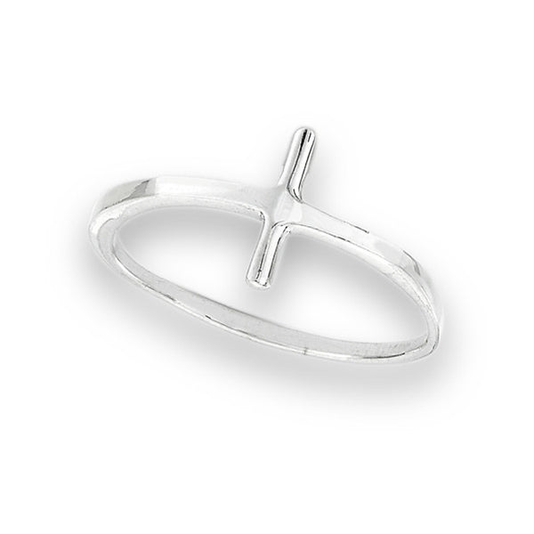 Sideways Cross Ring | Sterling Silver Size 4 5 6 7 8 | Light Years
