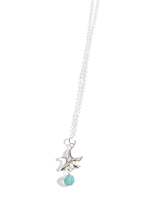 Starfish & Pacific Opal Crystal Necklace | Sterling Silver | Light Years