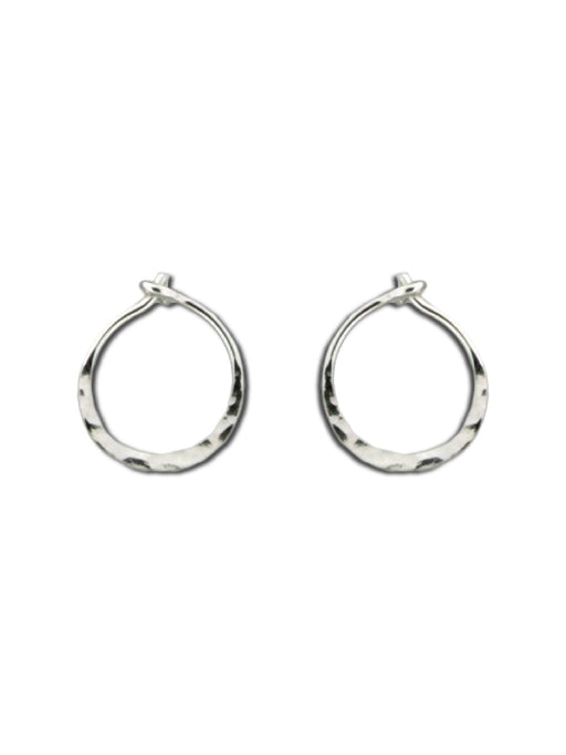 Handmade Hammered Hoops | Sterling Silver Earring | Light Years Jewelry