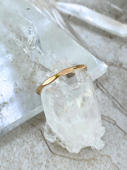 Hammered Gold Toe Ring | 14kt Gold Filled Adjustable Band | Light Years