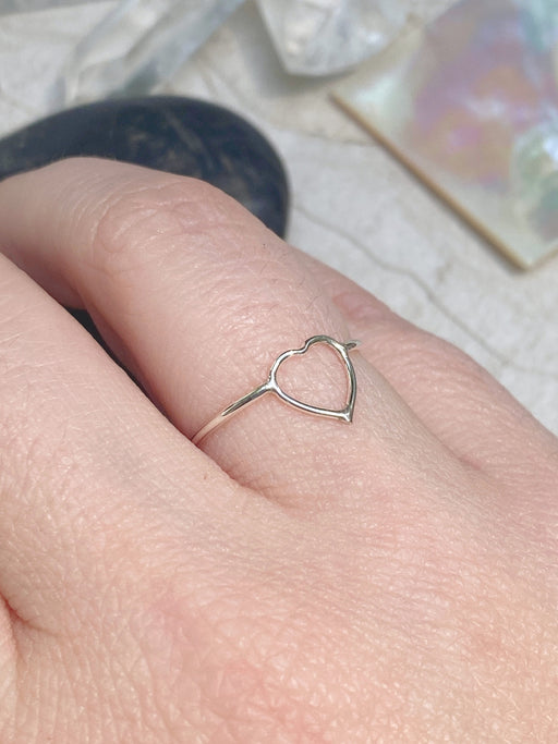 Heart Outline Ring | Sterling Silver Size 3 4 5 6 7 8 9 10 11 | Light Years Jewelry