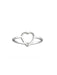 Heart Outline Ring | Sterling Silver Size 3 4 5 6 7 8 9 10 11 | Light Years Jewelry