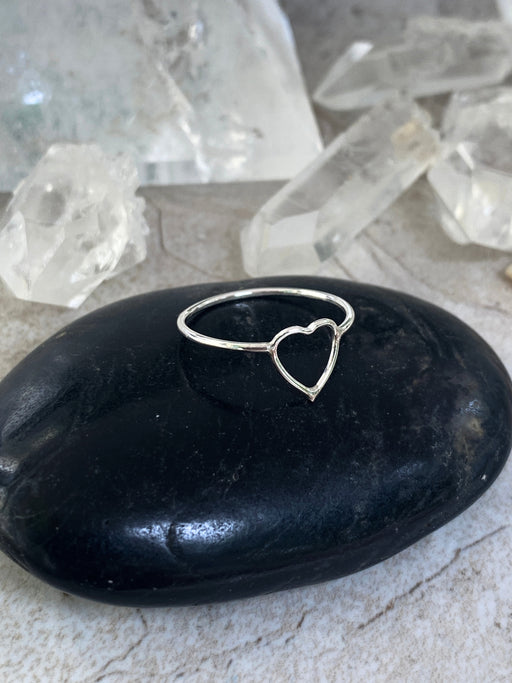 Heart Outline Ring | Sterling Silver Size 3 4 5 6 7 8 9 10 11 | Light Years Jewelry