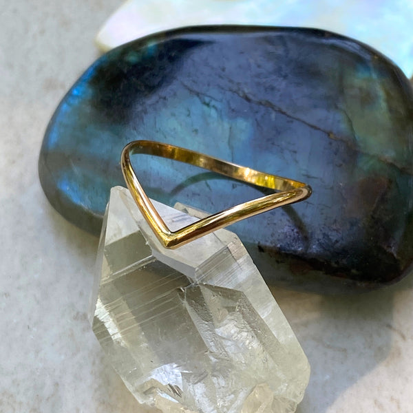 Chevron Ring | 14kt Gold Filled Band Size 3 4 5 6 7 8 9 10 11 | Light Years