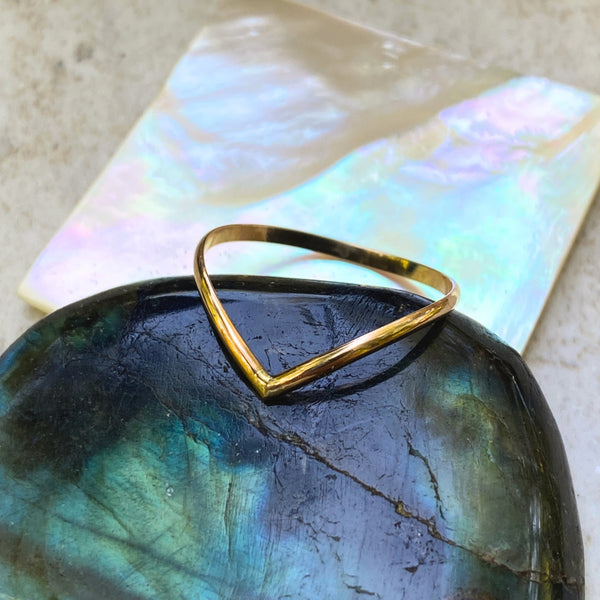 Chevron Ring | 14kt Gold Filled Band Size 3 4 5 6 7 8 9 10 11 | Light Years