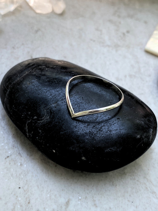 Chevron Ring | Sterling Silver Band Size 3 4 5 6 7 8 9 10 11 | Light Years