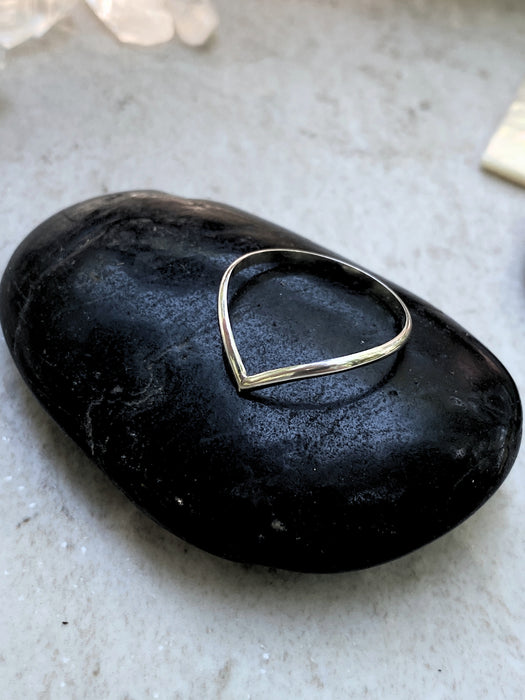 Chevron Ring | Sterling Silver Band Size 3 4 5 6 7 8 9 10 11 | Light Years