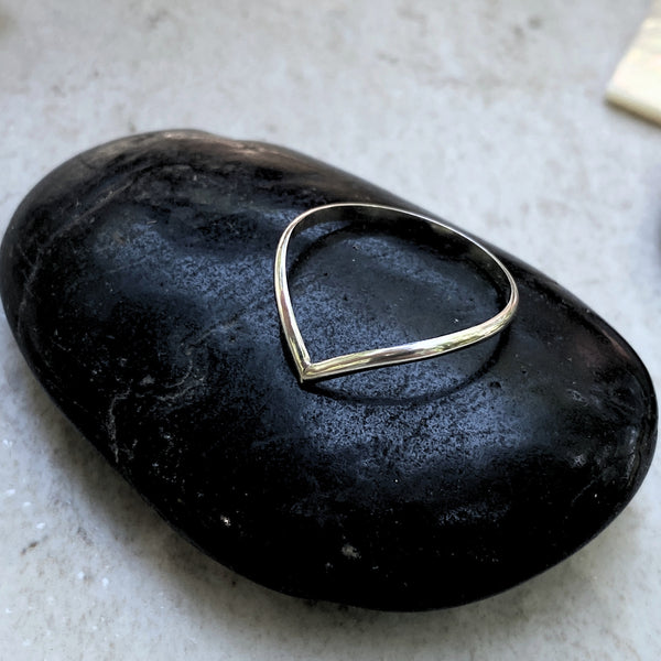 Chevron Ring | Sterling Silver Band Size 3 4 5 6 7 8 9 10 11 | Light Years