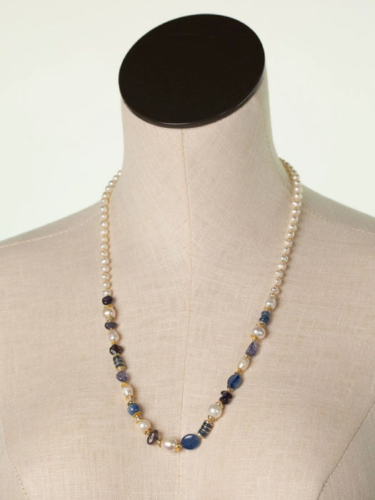 Seaside Collage Beaded Necklace | Gold Filled Handmade | Light Years