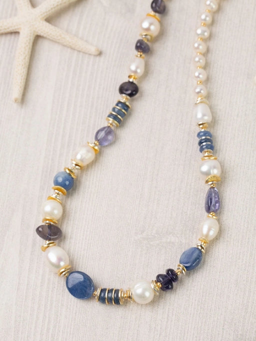 Seaside Collage Beaded Necklace | Gold Filled Handmade | Light Years