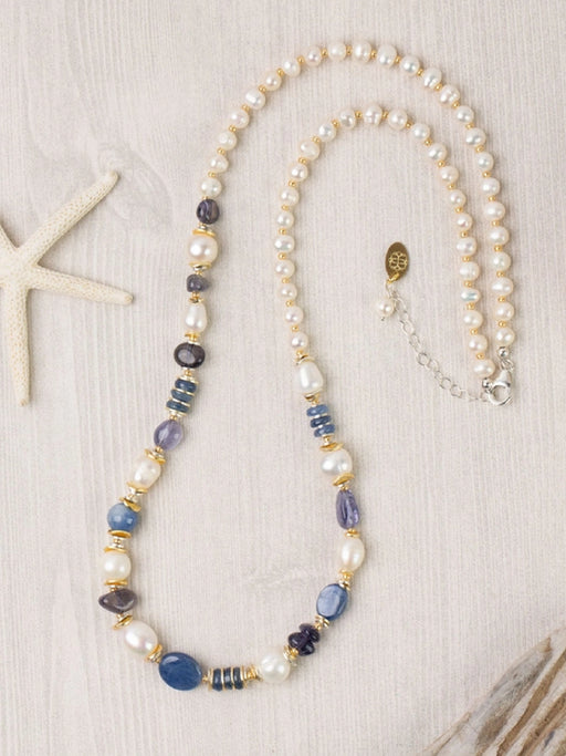 Seaside Collage Beaded Necklace | Gold Filled Handmade | Light Years