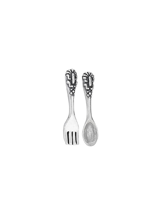 Detailed Spoon & Fork Posts | Sterling Silver Studs | Light Years 