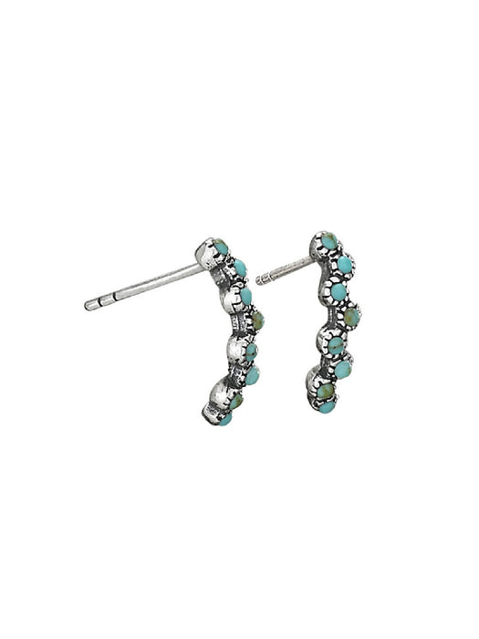 Turquoise Waterfall Posts | Sterling Silver Earrings | Light Years