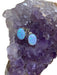 Blue Opal Oval Posts | Sterling Silver Studs Earrings | Light Years