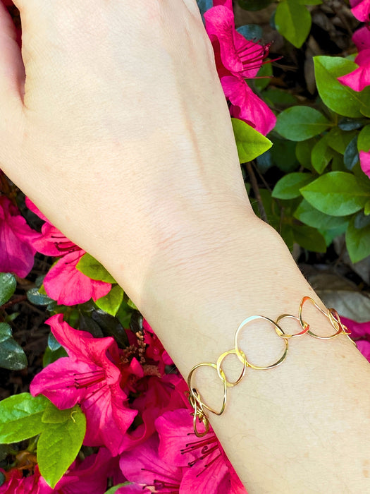 Linked Circle Bracelet | Sterling Silver 14k Gold Filled | Light Years