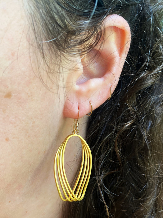 Twisted Oval Statement Dangle Earrings | 14kt Gold Filled Earrings | Light Years