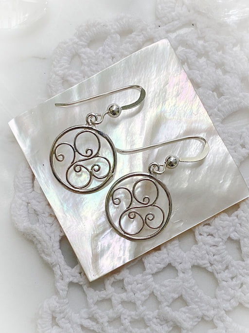 Open Swirl Dangles | Sterling Silver Earrings | Light Years Jewelry