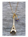 Eiffel Tower Crystal Charm Necklace | Gold Filled Chain | Light Years