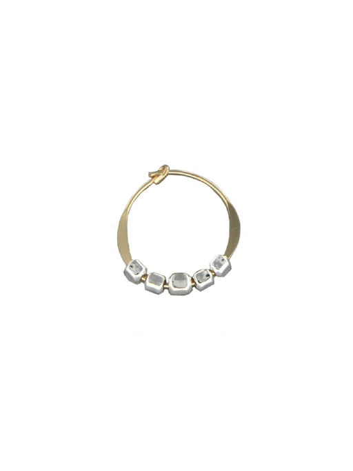 Gold Filled Hoops Sterling Silver Beads | Handmade Earrings | Light Years 