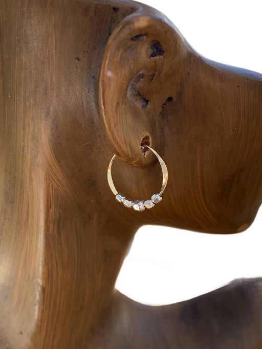 Gold Filled Hoops Sterling Silver Beads | Handmade Earrings | Light Years 