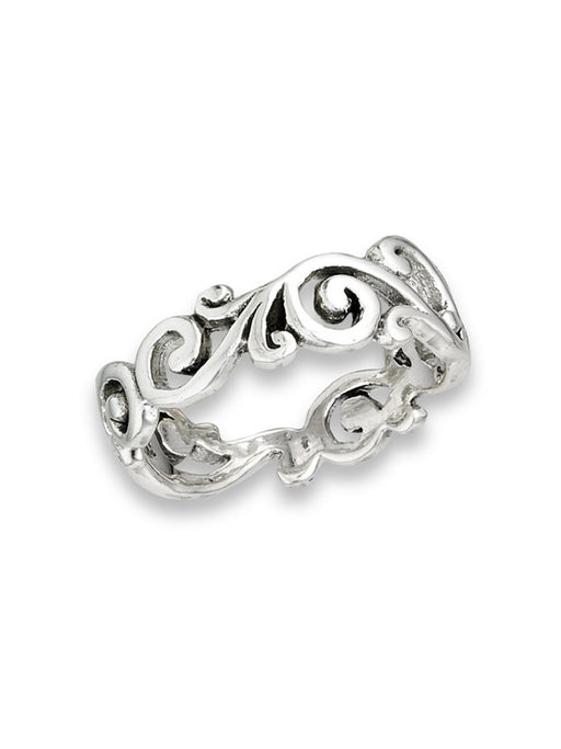 Branching Swirl Ring | Sterling Silver Band Size 6 7 8 9 | Light Years