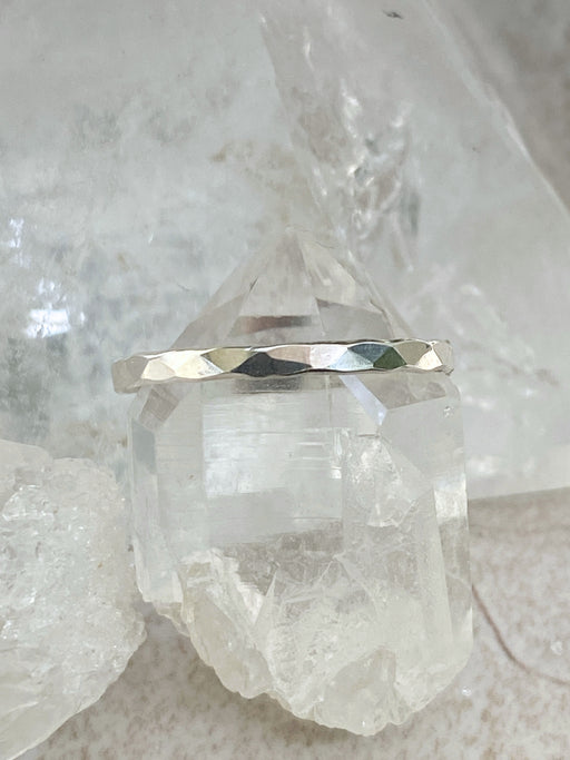 Hammered Band Ring | Sterling Silver Size 3 4 5 6 7 8 9 10 11 | Light Years Jewelry