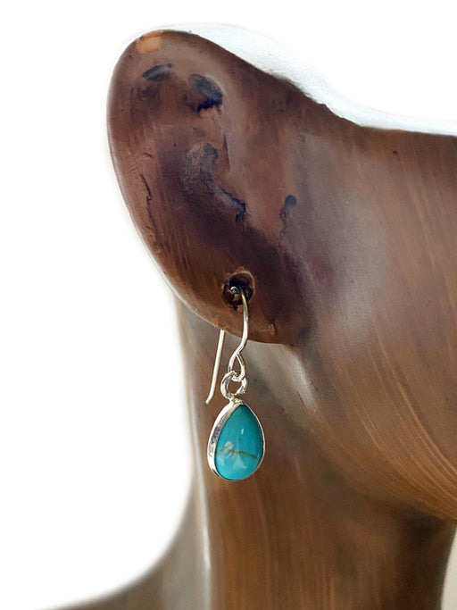 Turquoise Teardrop Dangles | Sterling Silver Earrings | Light Years