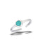 Turquoise Dot Toe Ring | Sterling Silver Band | Light Years Jewelry