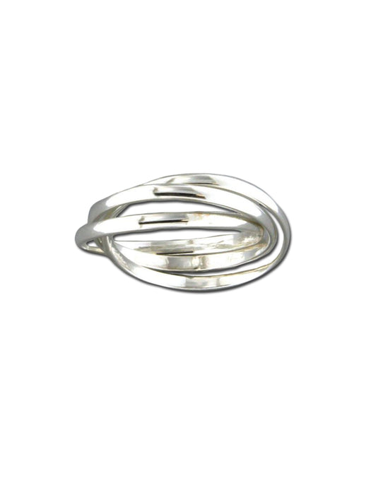 Triple Rolling Band Ring | Sterling Silver Size 4 5 6 7 8 9 10 11 | Light Years